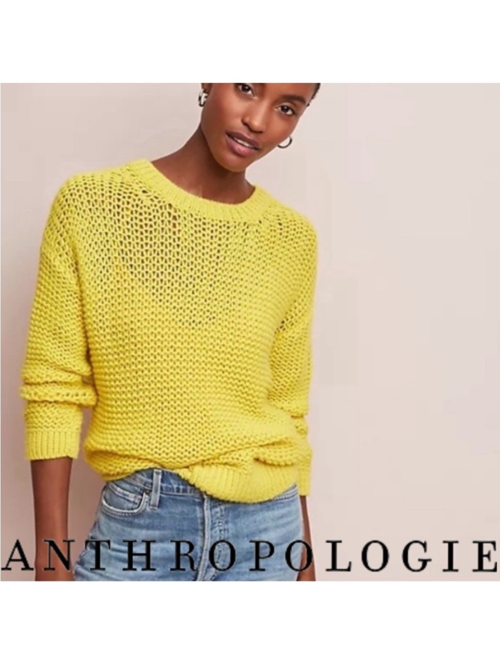 Alpaca Blend ANTHROPOLOGIE | Paracas Pullover Chunky Loose Knit Sweater Jumper